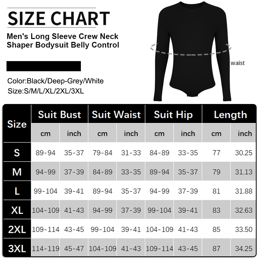 Herren Langarm Body Full Body  – Shapewear Bodysuit Firm Bewertung und Preis